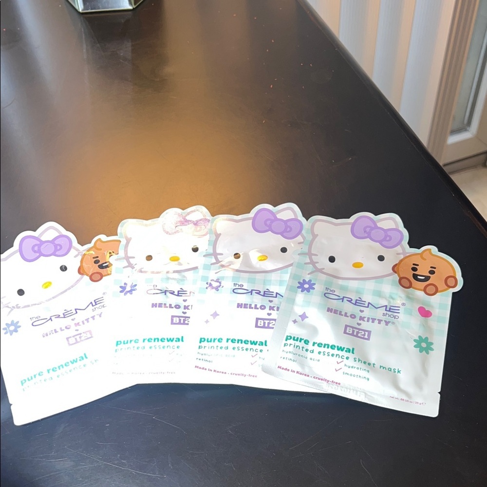 Hello Kitty x BT21 Kids Hydrating Sheet Mask Pack — Purple Accent